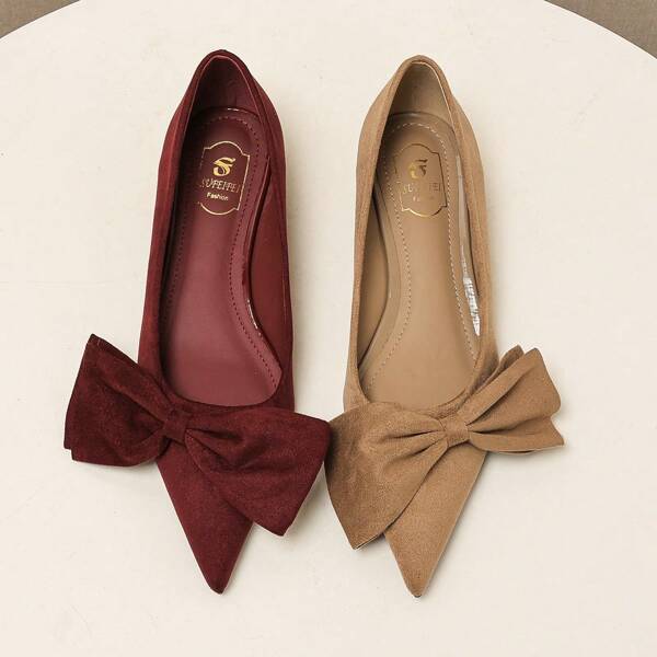 Elegante spitze Zehen bequeme High Heels, Kitten Heels mit Schleifen-Detail, einfarbige Mode vielseitige Schuhe geeignet für Hochzeiten, Partys und den Arbeitsweg - bequeme High Heels für alle Jahreszeiten, rutschfeste Sohle