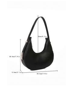 Women Solid Color Minimalist Hobo Bag New Solid Color Leisure Texture Fashion Shoulder Bag Underarm Bag Crescent Bag