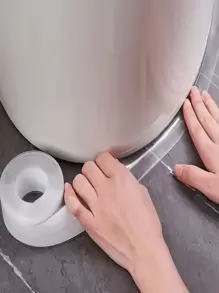 1 pieza de cinta selladora de silicona autoadhesiva para bañera y inodoro, cinta selladora para sellar bordes de bañera, lavabo, baño e inodoro, protector de pared