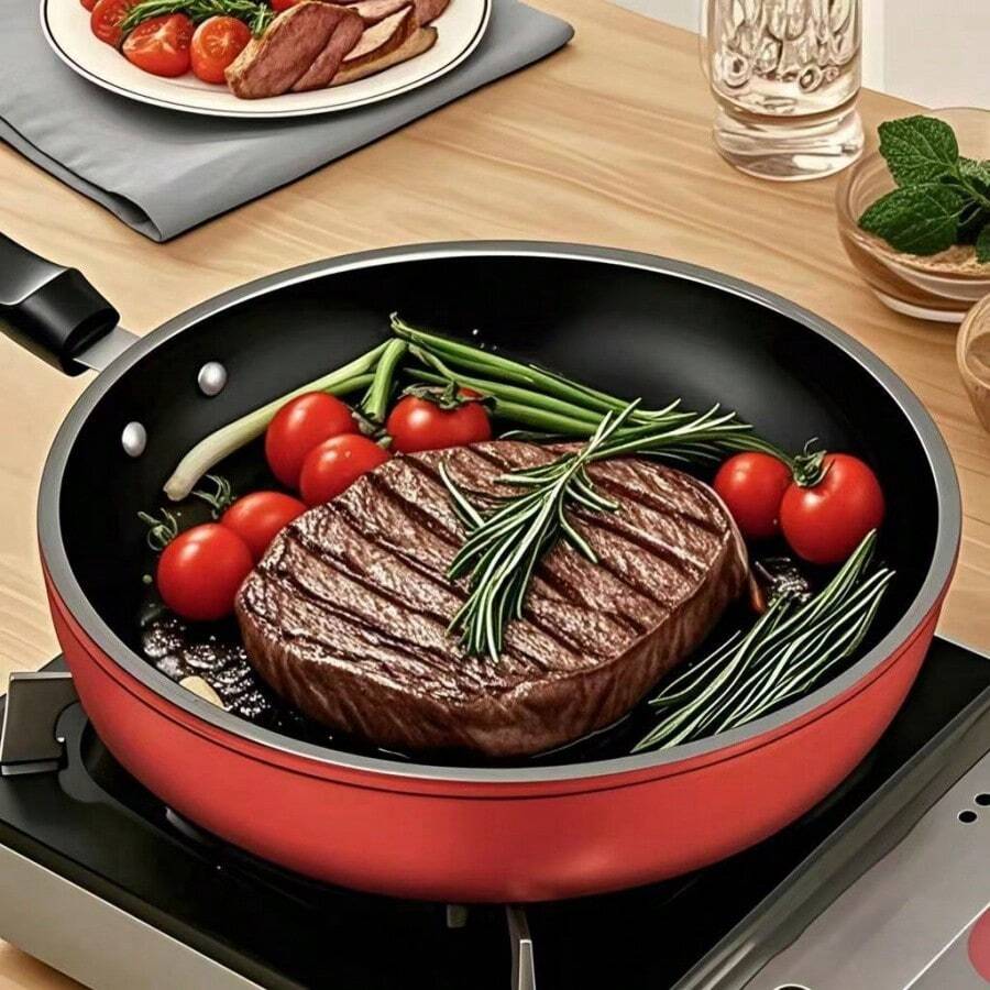 9.45-Inch Cast Iron Non-Stick Frying Pan, Multi-Purpose Non-Stick Skillet, Compatible With Induction, Gas And Electric Stoves - Multicolor - View 1