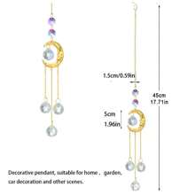 1pc Random Colored Crystal Star & Moon & Sun Shaped Car Hanging Ornament & Home Decor