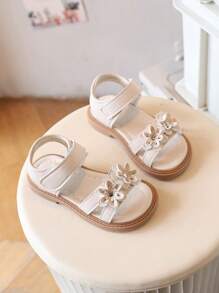 Girls White Flower Sandals Children Summer Toddler Flat Sandals