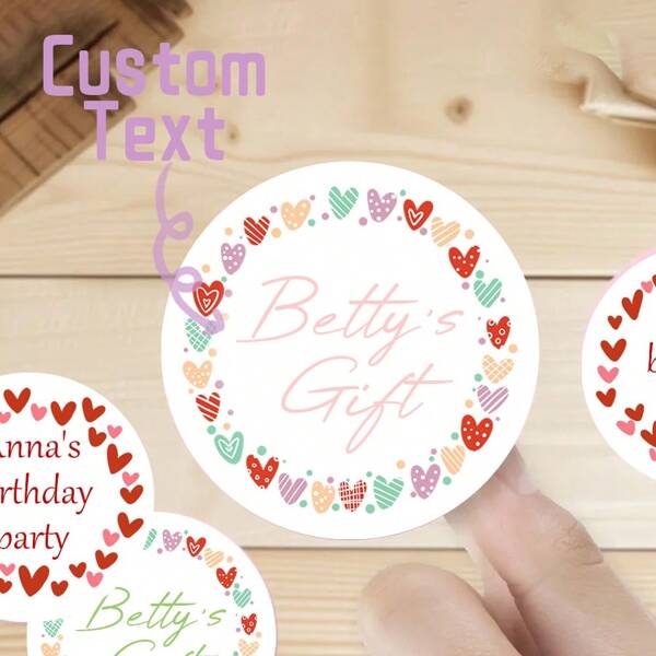 20pz/40pz/60pz Adesivi personalizzati, adesivi per San Valentino, testo personalizzato, inviti di matrimonio, regali di compleanno, regali per amici e famiglia, etichette personalizzate per scatole regalo di biscotti, adesivi personalizzati per feste di compleanno, matrimoni, festa di nascità, imprese, docce nuziali, multifunzionali, adesivi, eleganti, alla moda, carini, morbidi, colorati, a cartoni animati, regali ideali per lui, regali ideali per lei, mamma, amici, figlio, figlia, casa, scuola, sala da pranzo, soggiorno, camera da letto, sala da tè, ufficio