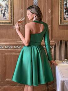 Faeriesty Elegant A-Line Belted Dress For Spring/Summer, Flattering Silhouette & Versatile Styling For Weddings, Dinners, Garden Events, And Cocktail Parties, Party Dress, Wedding Guest Dress