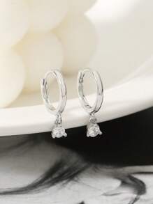 2 Pieces/6 Pieces Fashionable New High-End Copper Material Inlaid Zirconia Earring Set Elegant Is Versatile For Daily Wear Women's Jewelry Set Can Be Selected In A Single Or A Complete Set