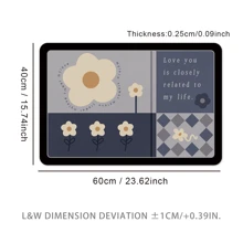 Floral Bathroom Absorbent Rug, Water Absorbent Mat, Quick Dry Non-Slip Doorway Mat, Foot Pad, Bathroom Kitchen Carpet, Outdoor Mat, Home Mat Entryway Decor Bathroom Kitchen Decor