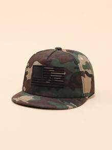 1 pièce Casquette hip-hop pour enfants avec drapeau américain brodé