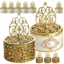 12 boîtes de rangement à bonbons, boîtes d'emballage à bonbons pour mariage, boîtes creuses, boîtes avec couvercle, conviennent pour les rassemblements de vacances, les mariages, les décorations de fête, les décorations de cadeaux pour les amis
