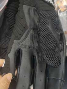 Alpinestars Moto Alpines SMX-1 AIR V2 越野摩托车摩托车赛车触摸屏皮革碳纤维摩托手套 - 黑色 - 查看 5