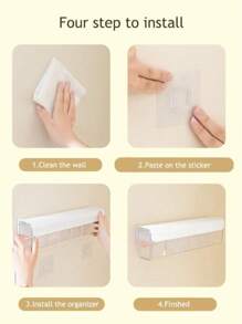 1PC Wall-Mounted Storage Box Drawer Underwear Organizer Divider, Wall Mount 6 Cell Drawer Storage Boxes And Plastic Organizers For Lingerie, Socks, Ties, Data Cable, Spices Organization