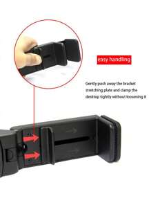 5/1/2 pièces Support de téléphone avion, support de voyage portable de bureau en vol pliable réglable rotatif avec retardateur, support de siège de train, charms de téléphone portable, accessoires de téléphone portable