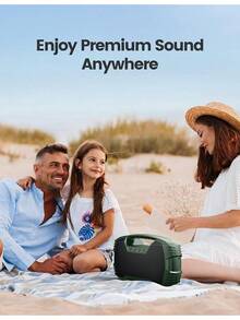 IPX7 Waterproof Bluetooth Speaker, 40W(60 Peak) Portable Wireless Speakers With Subwoofer, 32H Playtime, Stereo Loud Sound, Deep Bass, Bluetooth 5.0 With Handle For Pool, Beach, Outdoor, Gifts - 綠色 - 查看 7