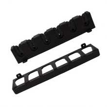 1pc Easy To Install Black Color Fishing Rod Wall Mount Rack, Sturdy , Holds Up To 6 Rods, Suitable For Outdoor, Home, Garage, Multi-Slot Design, Easy Storage, Space-Saving, Fits Various Fishing Rods, Ideal For Fishing Enthusiasts