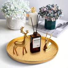 1pc Retro Exquisite Storage Metal Tray Decor Jewelry Accessory Plate Nordic Ins Style Jewelry Tray Tabletop Tray Wedding Opening Ceremony Decoration Tray Storage Items - Multicolor - View 13