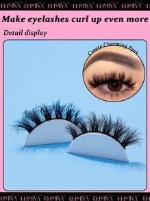 7 对拉长眼部、5D 浓密、卷曲蓬松的假睫毛