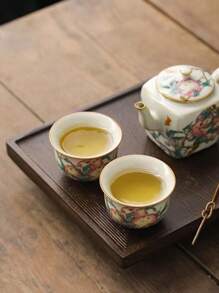 1 件可爱汝窑兔子桃子陶瓷茶杯，防滑隔热设计，手工制作，高端精致茶杯，适合家庭、办公室、招待，是送给朋友和长辈的奢华礼物，适合返校 - 兔桃 - 查看 6