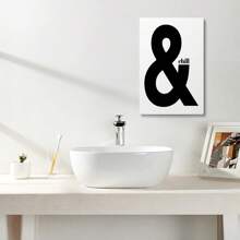 1PCS Framed Sign & Chill Wall Art Canvas Print, Modern Black And White Wall Art Decor, Minimalist Theme, Home Office Decor, Suitable For Home Bedroom Living Room Dining Room Study Bathroom Study Kitchen Office Hotel Cafe Bar Apartment Dormitory Studio Corridor Wall Decor