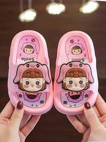 1雙粉色公主卡通童鞋拖鞋,防水,防滑,透氣,適合夏季室內外沙灘使用 - 珊瑚粉 - 查看 4