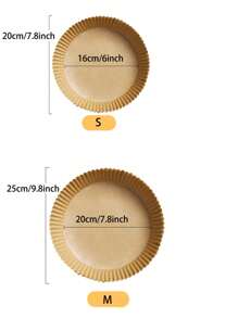 50/100pcs Air Fryer Papers, Food Baking Mat Sheets, Cooking Baking Parchment Paper, Kitchen Absorbent Oil Pad