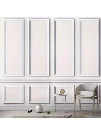 Zelfklevende, waterdichte PVC-gegoten wanddecoratie - flexibel, afpelbaar en plakbaar, geschikt voor deuren, tegels, kasten, spiegels en doe-het-zelf-huisdecoratieprojecten, kastranden | Zelfklevende strips