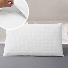 Kynley Chăn ga trải giường chần bông mùa hè và chuyển mùa, 100% polyester, mỏng, mềm mại, màu trắng, kèm vỏ gối, kích thước 45x70cm. - trắng - Xem 3