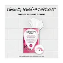 32 Count Sheer Floral Cleansing Cloths For Gentle & PH-Balanced Intimate Care, Summer's Eve - Pink - View 6