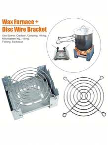 1 件/2 件随机款式露营便携式固体燃料炉，德国折叠炉，丁烷燃气燃烧器，可折叠户外炊具金属炉架 - 彩色 - 查看 8