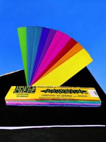 Papel Crepé Surtido Colores Surtidos Pliegos de 200 cm x 50 cm CONTENIDO: PAQUETE CON 10 PZAS - PREMIUM - Ver 2