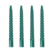 1 套 4 件优雅螺旋无烟长蜡烛，直径 0.78 英寸，高 8.2 英寸，燃烧时间长，6 种颜色可选，适用于家居装饰、派对、晚宴、毕业典礼、送给朋友和女士的礼物、复活节户外应急照明