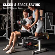 Pooboo 55LB Adjustable Dumbbells 15lb To 55lb Adjustable Dumbbells For Home Gym Exercise Equipment - Single - View 4