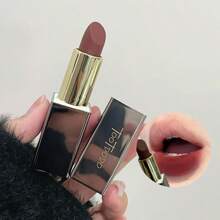 Lápiz labial mate con 3 opciones de color - Brillo de labios mate aterciopelado, impermeable y no desvaneciente que realza el color y aclara los labios, apto para todos los tonos de piel, colores de labios marrones y oscuros