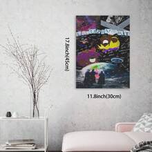 Framed Poster Lil Uzi Vert Album Room Decoration Wall Decor Canvas Printing High Quality Canvas - Đã đóng khung - Xem 2