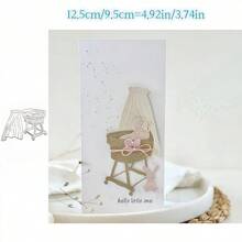 2025 New Arrival Baby Cradle Clothing Elephant Rabbit Decorate Metal Cutting Dies For Scrapbook Card Making Stencil Embossing Craft Knife Mold Blade1pc