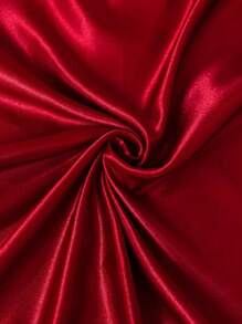 1 buah Kain Satin Lembut, Cocok untuk Gaun Pengantin, Kerajinan DIY, Pakaian, Tirai, Menjahit - Merah - View 4