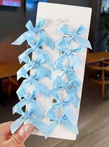 12pcs Girls' Minimalist Sweet Mini Butterfly Hair Clips
