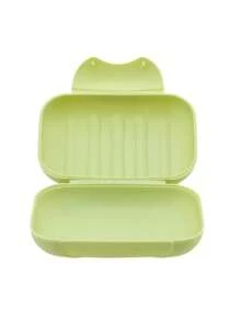 صندوق صابون محمول للسفر - مقاوم للماء، قابل للقفل، وحامل صابون مدمج مع غطاء - صحن صابون بلاستيكي أحادي اللون للحمام والضروريات السفرية، ديكور المنزل والحمام، ديكور الخريف، عودة إلى المدرسة