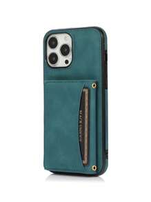 1pc Personalized Tri-Fold Wallet Style Multi-Card Slot Phone Case Compatible With IPhone 11 12 13 14 15 Pro Max 16 Plus, Galaxy S21 Ultra S22 Ultra S23 Ultra S24 Ultra, Note20 Ultra,International Version, Not The Domestic Version - Brown - View 4