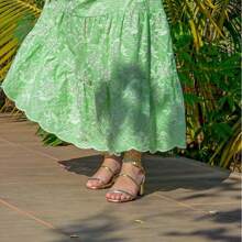 Women's Sandals With Thick Block Heel, New And Comfortable, Gold - 白色 - View 3