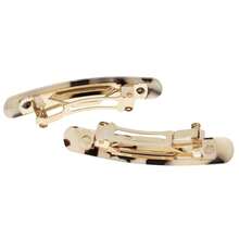 Rectangle Barrette Set Of 2 - Classic Design Everyday Wear, Ivory 3S7P - Pavlova White - View 5