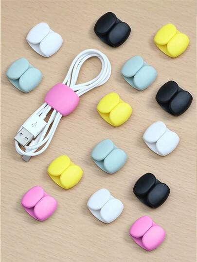 20/10/5pcs Random Color Wire & Cable Organizer Winder, Multifunctional Easy Manage Clip For Headphone, Charger, Cable Storage, Data Cable, Earphone Cord Winding Holder, Minimalist Design