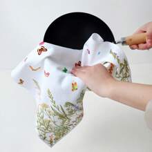 2 pièces Serviettes de cuisine à fleurs de printemps, Torchons, Essuie-mains, Serviettes décoratives pour les fêtes, Chiffons de séchage doux et absorbants, Décoration de cuisine, Décoration de table de salle à manger, Fournitures de cuisine, Décoration d'intérieur
