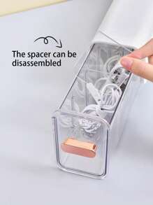 1PC Wall-Mounted Storage Box Drawer Underwear Organizer Divider, Wall Mount 6 Cell Drawer Storage Boxes And Plastic Organizers For Lingerie, Socks, Ties, Data Cable, Spices Organization