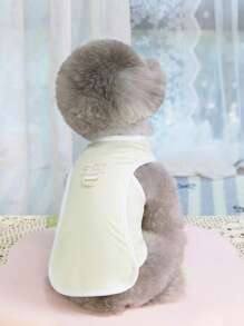 3 色宠物服装，狗背心，新款春夏猫宠物衣服薄款纯色 T 恤