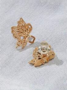 1pc/2pcs High-Quality Butterfly Waist Tight Buckle Pants Clip, Collar Button, Women's Brooch, Fashionable, Detachable Pants Clip, Jeans, Skirt, Women's Pants Bag Accessories, Female Student