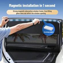 Parasol magnético para ventana lateral de automóvil - Pantalla solar, empalme hacia arriba y hacia abajo, no bloquea la línea de visión, parasol magnético para ventana de automóvil, cubierta de privacidad fácil de instalar adecuada para automóviles, camiones, etc., adhesión fuerte
