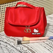 Sanrio 1pc Saniro Large Capacity Cosmetic Bag, Polyester Makeup Organizer, Portable Handle Design, Unscented, With Travel And Daily Use - Multicolor - View 8