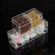 1pc Highly Transparent PS Plastic Square Storage Box, Jewelry Gift Packaging Box, Holiday Candy Packaging