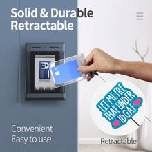 Let Me File That Under Idgaf Funny Retractable Badge Reel With Alligator Clip - ABS Material ID Badge Holder For Nurses, Doctors, Office Workers - Name Tag Holder With