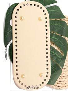 手工编织包 厚底包包配件 - 米色 - 查看 2