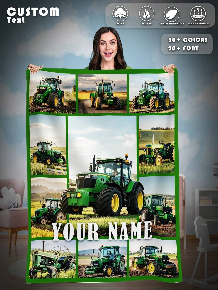 1pc Custom Name Blanket For Bed ,Personalized Bedding Blanket With Name, Personalized Throws Blanket, Cute Animals Blanket, Best Blanket, Cozy Blanket, Family Gift, Birthday Gifts, Christmas Gifts ,Personalized Gifts, Gift For Son/Daughter, Gift For Friend,